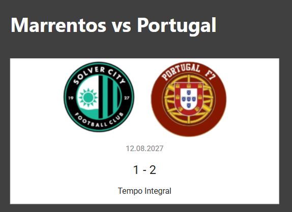 Marrentos vs Portugal